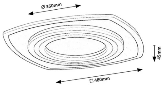 Rabalux 71318 - LED stmievateľné stropné svietidlo TANELI 60W/230V 3000/4000/6000K chróm + diaľkové ovládanie