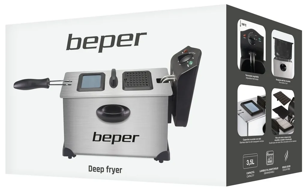 Beper BC353 nehrdzavejúca fritéza 3,5 l
