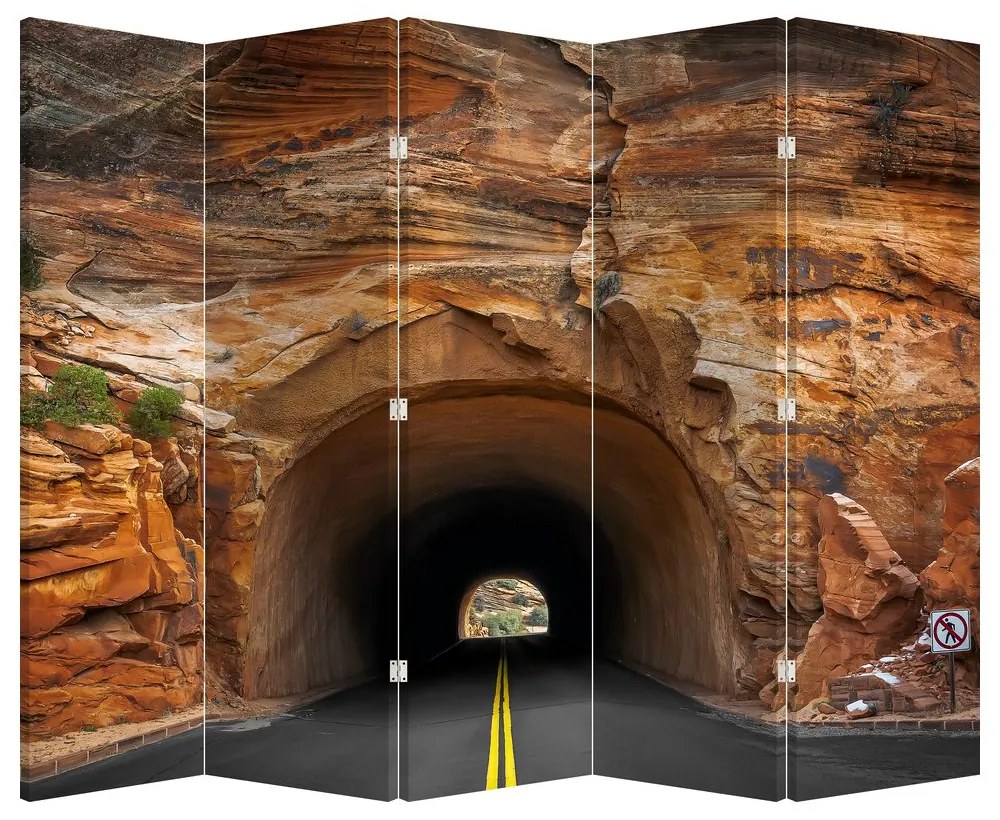Paraván - Tunel v skale (210x170 cm)