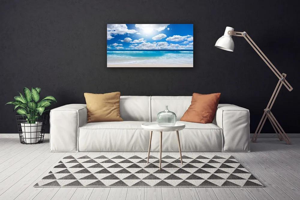 Obraz na plátne More pláž mraky príroda 100x50 cm