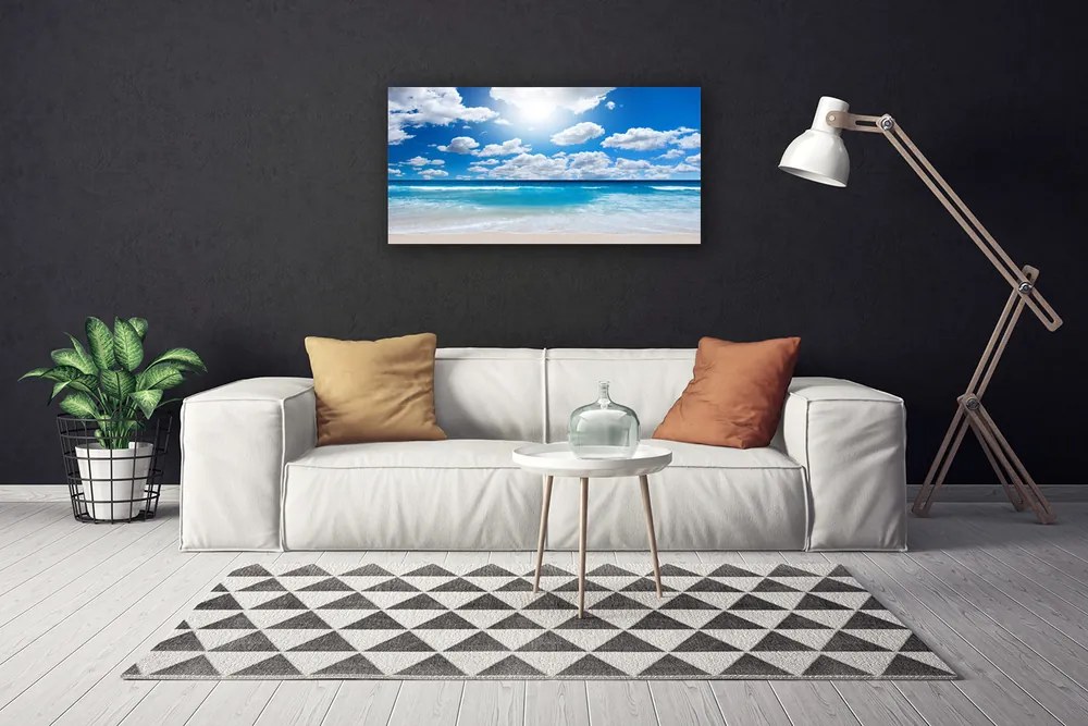 Obraz na plátne More pláž mraky príroda 120x60 cm
