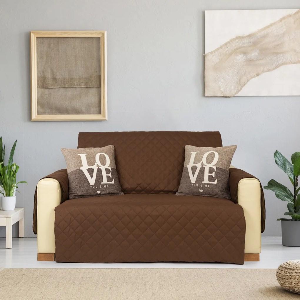 4Home Prehoz na kreslo Doubleface čokoládová/hnědá, 60 x 220 cm