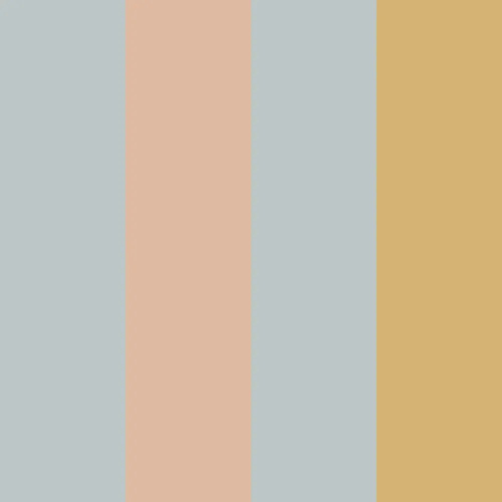 Tapeta pruhy modrá lososová a žltá 280×50 cm