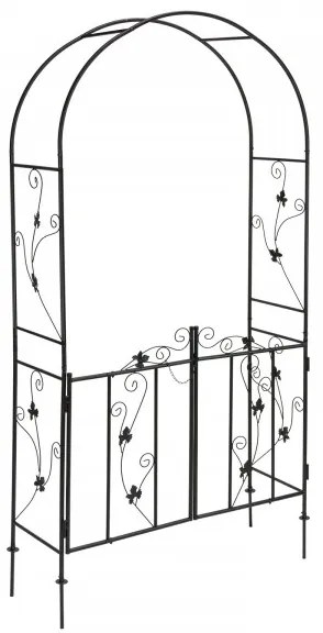 DEMA Kovová pergola na ruže s dvierkami