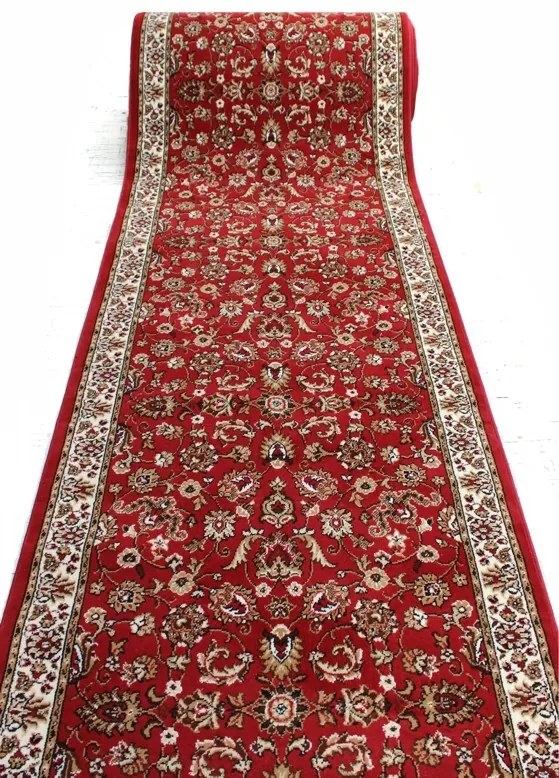 Spoltex, Koberec behúň na mieru Samira New 12002-011, šíre 100 cm, červená, chodba / predsieň