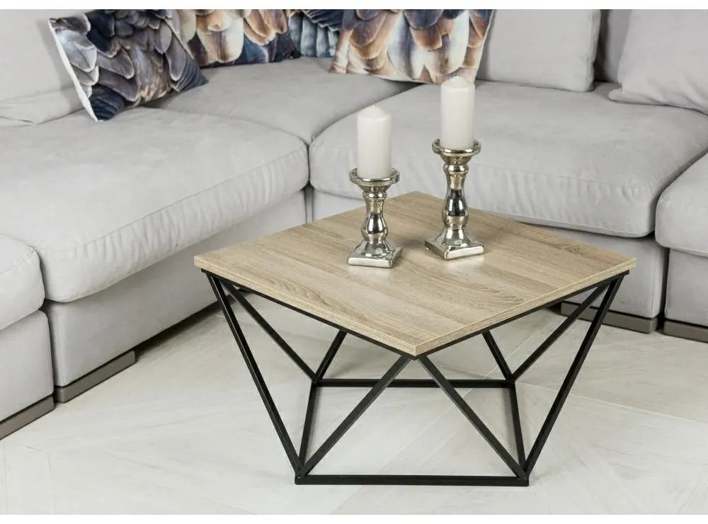 Konferenčný stolík Loftstyle 60 cm čierny