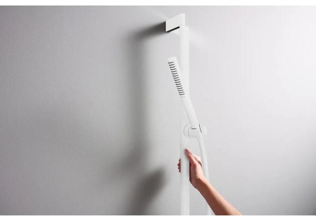 Hansgrohe Pulsify S, tyčová ručná sprcha 100 1jet EcoSmart, biela matná, HAN-24125700