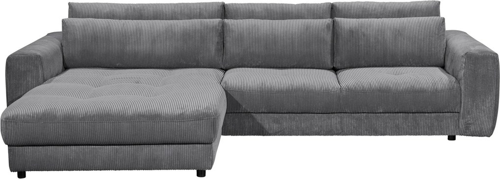 XXXLutz ROHOVÁ SEDAČKA, textil, kompozitné drevo, antracitová MID.YOU - Sedačky - 002220033607