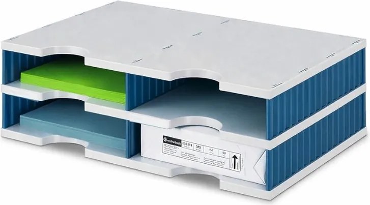 Triediace moduly, 4 priehradky, modrá