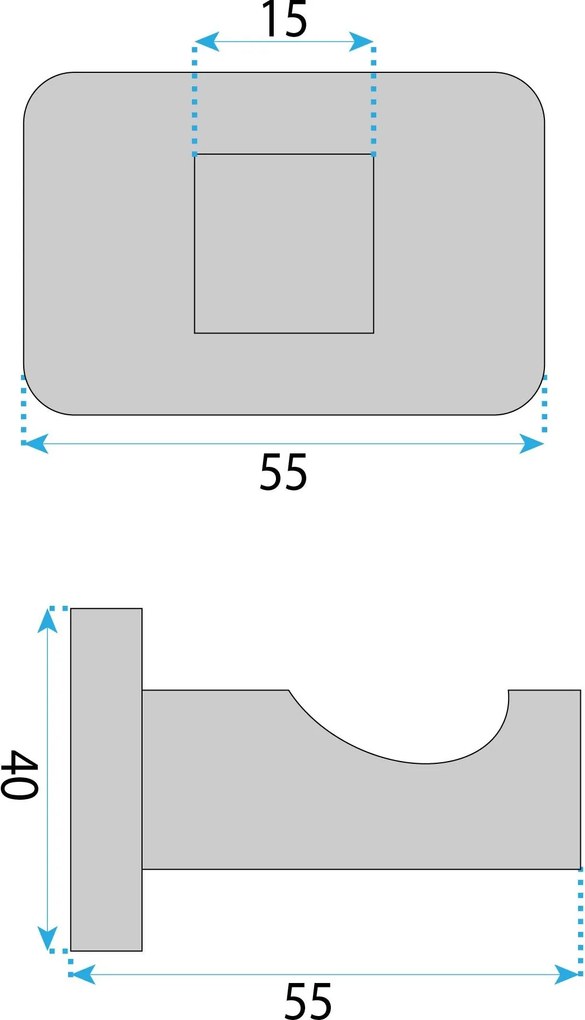 Rea Nico, kúpeľňový 1-háčik na uterák, brúsená oceľ, REA-88038