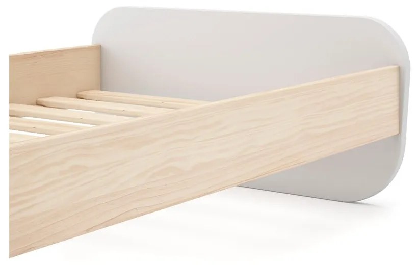 Biela detská posteľ v dekore borovice s roštom 90x190 cm Esteban – Marckeric