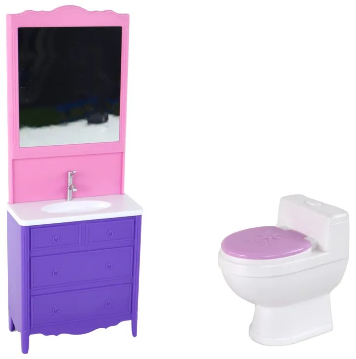 Lean Toys Bábika v ružovom župane – Kúpeľňové doplnky