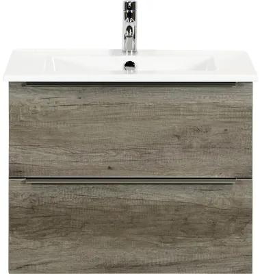 Kúpeľňový nábytkový set Pulse 70 cm s keramickým umývadlom dub Nebraska