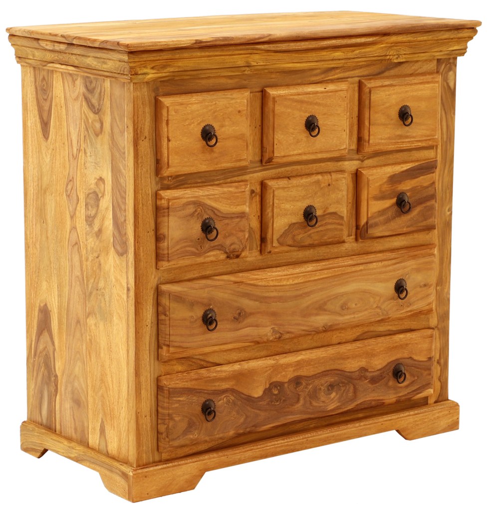 furniture-nabytek.cz - Rustikálna komoda z dreva palisander 90x90x45