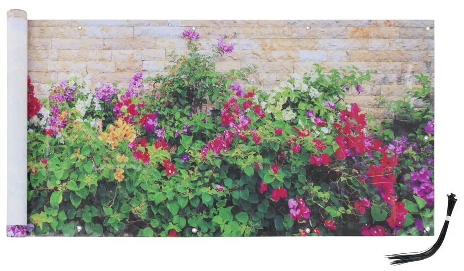 Plastová balkónová zástena 500x85 cm Flowers - Maximex