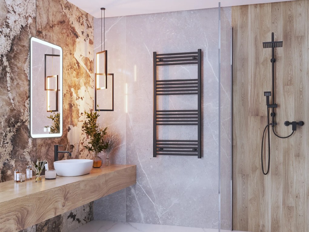 Gamma Erga Basic, vykurovacie teleso 1300x600 mm, 591 W, čierna, ERG-LAV-BASIC-13060-BK