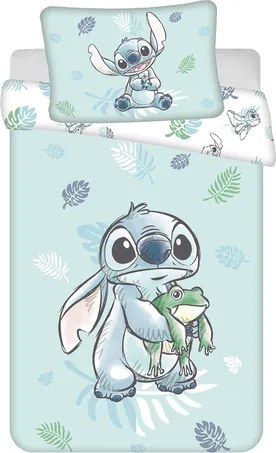 Jerry Fabrics Obliečky do postieľky 100x135 + 40x60 cm - Lilo and Stitch "Frog"