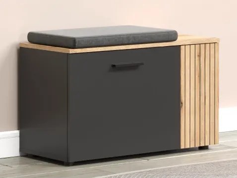 Predsieňová lavica na topánky Esteban, antracit/dub evoke%