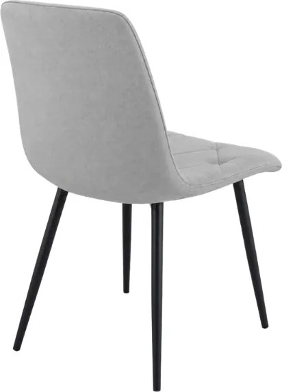 Sivá stolička LIBRA PLATINUM GREY s čiernymi nohami