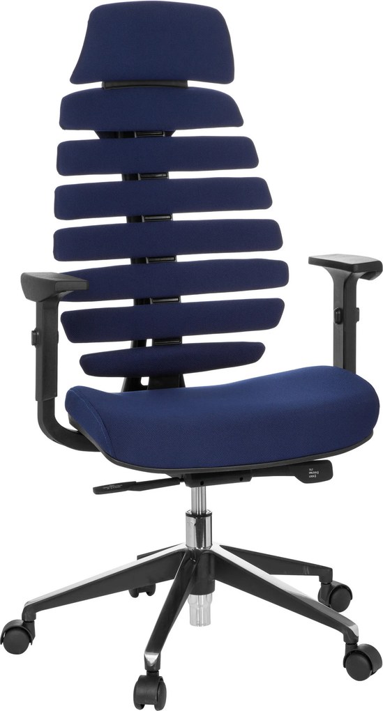 XXXLutz OTOČNÁ STOLIČKA, plochá tkanina, modrá, čierna MID.YOU - Online Only kancelárie - 001918015602