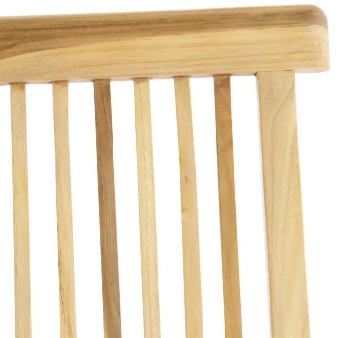 Divero 33137 Skladacia stolička z tíkového dreva 4 kusy