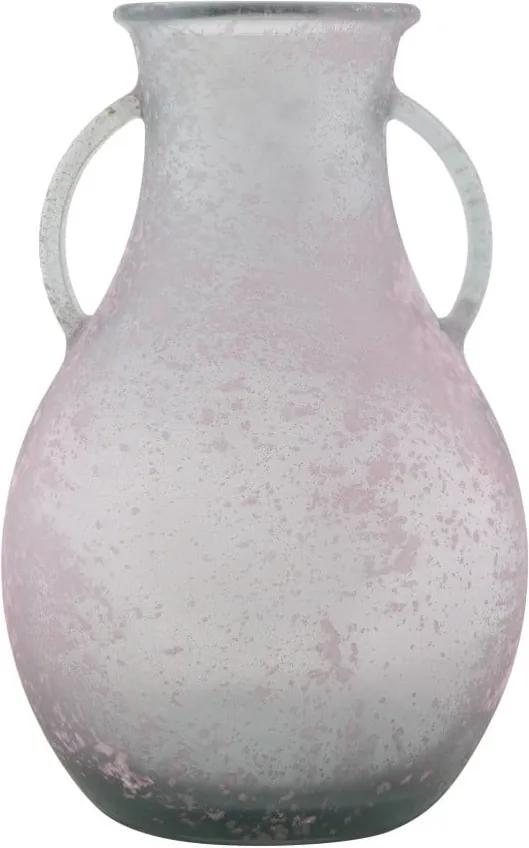 Ružová váza z recyklovaného skla Mauro Ferretti Anfora, ⌀ 32 cm