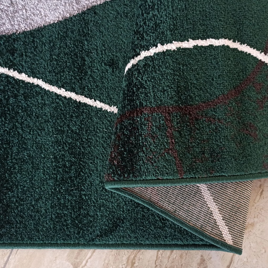 DY Moderný sivo-zelený koberec Otto 05 Rozmer: 240x330 cm