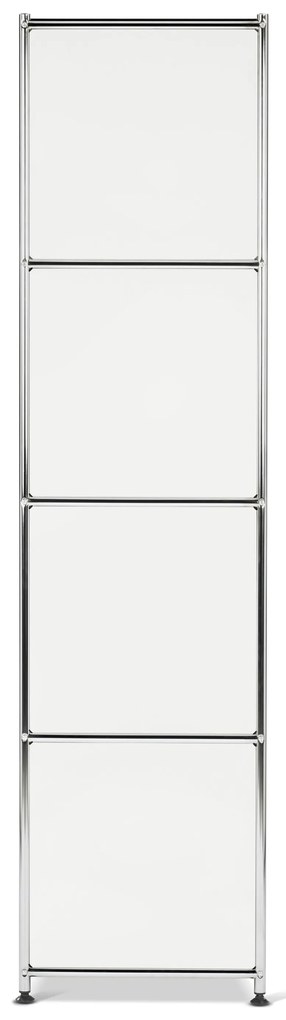 Kovová vešiaková stena »CN3« s 2 výklopnými priečinkami a 2 zásuvkami, biela