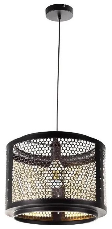 Luster na lanku VITO 1xE27/40W/230V čierna