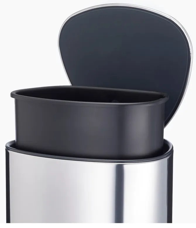 Nášľapný plastový odpadkový kôš v striebornej farbe 5 l Luxe – Joseph Joseph