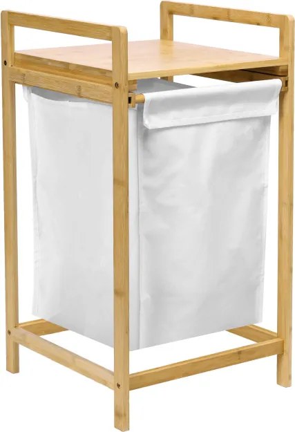 Kôš na bielizeň bambusový HANOI 40 l biely