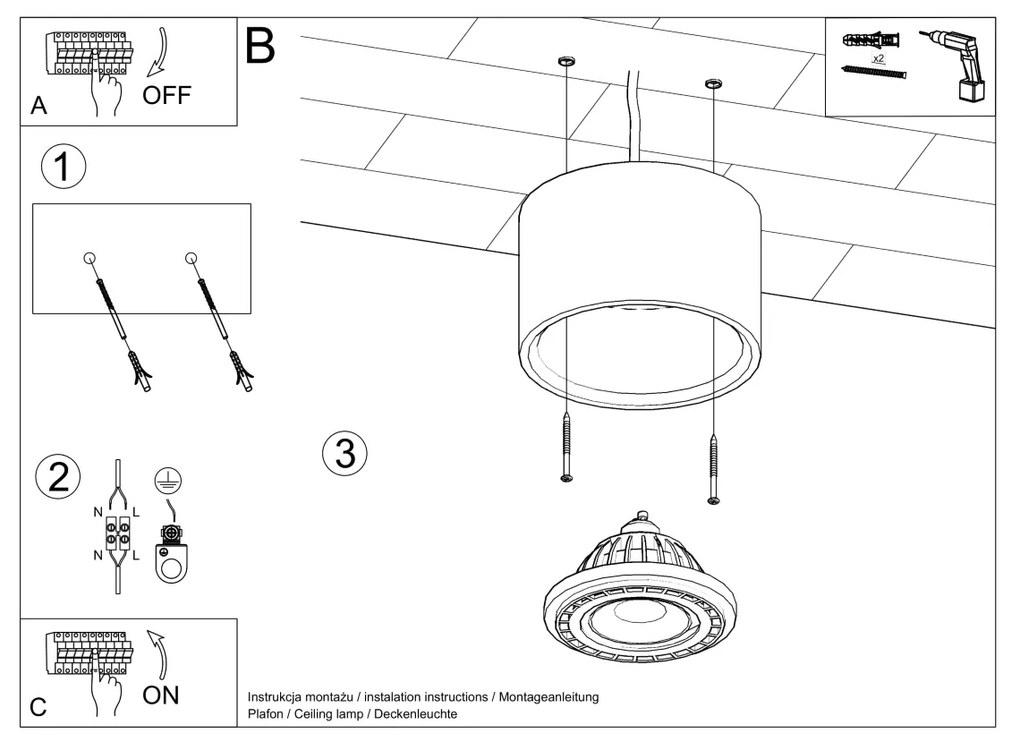 Sollux Lighting Plafón BASIC 1 prírodné drevo