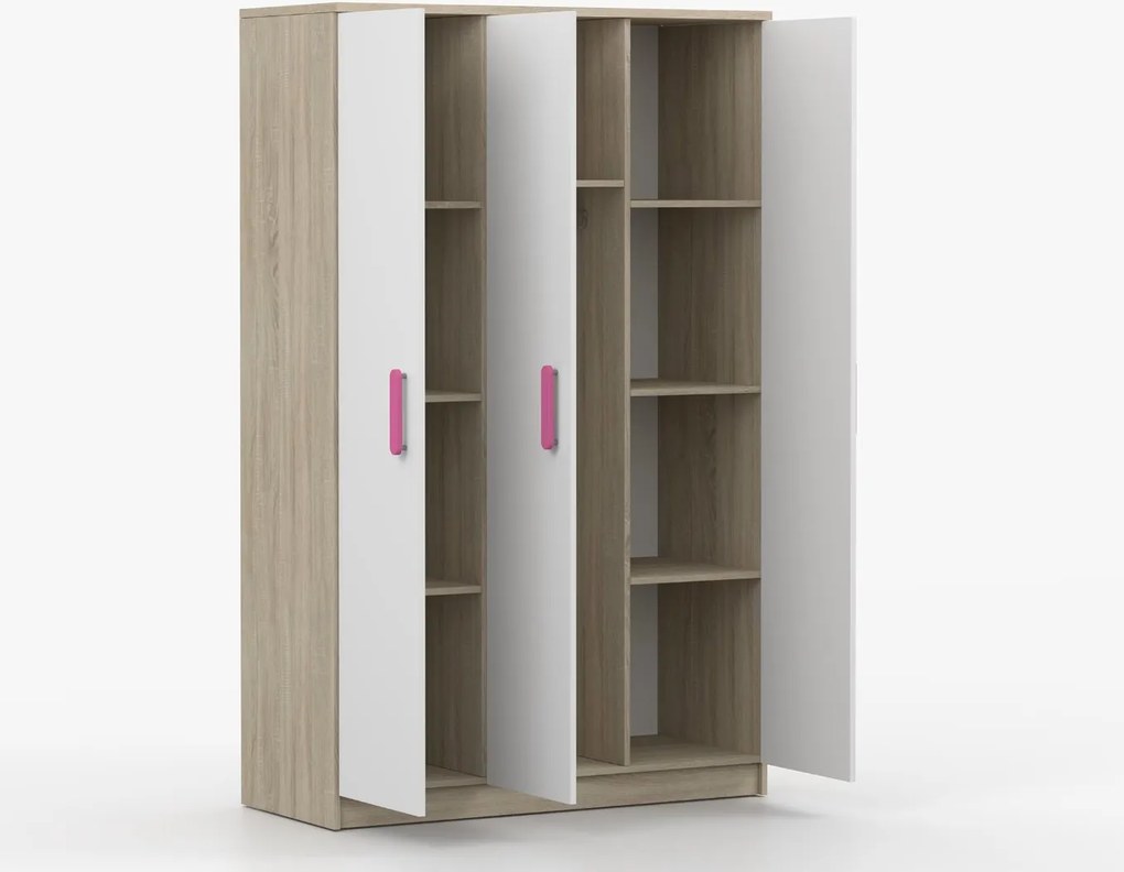 Šatníková skriňa SCOUT 2 - dub sonoma/biela (viac variant)