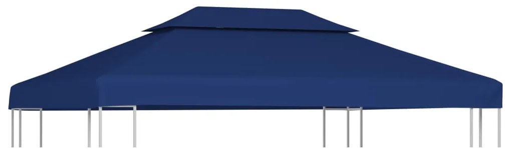 Dvojitá strieška na altánok 310 g/m², 4x3 m, modrá
