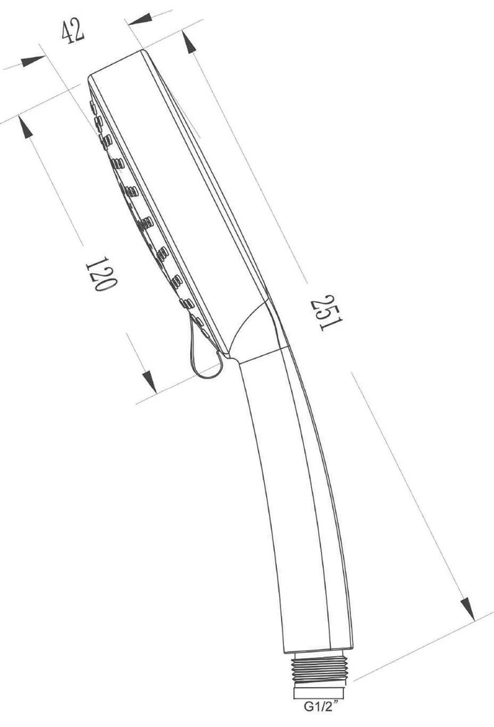 Sapho, Ručná masážna sprcha 5 režimov sprchovania, priemer 120mm, ABS/chróm, 1204-04