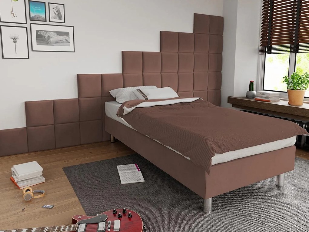 Čalúnená jednolôžková posteľ Estelle B, Dostupné poťahy: Manila 09, Rozmer postele: 80x200