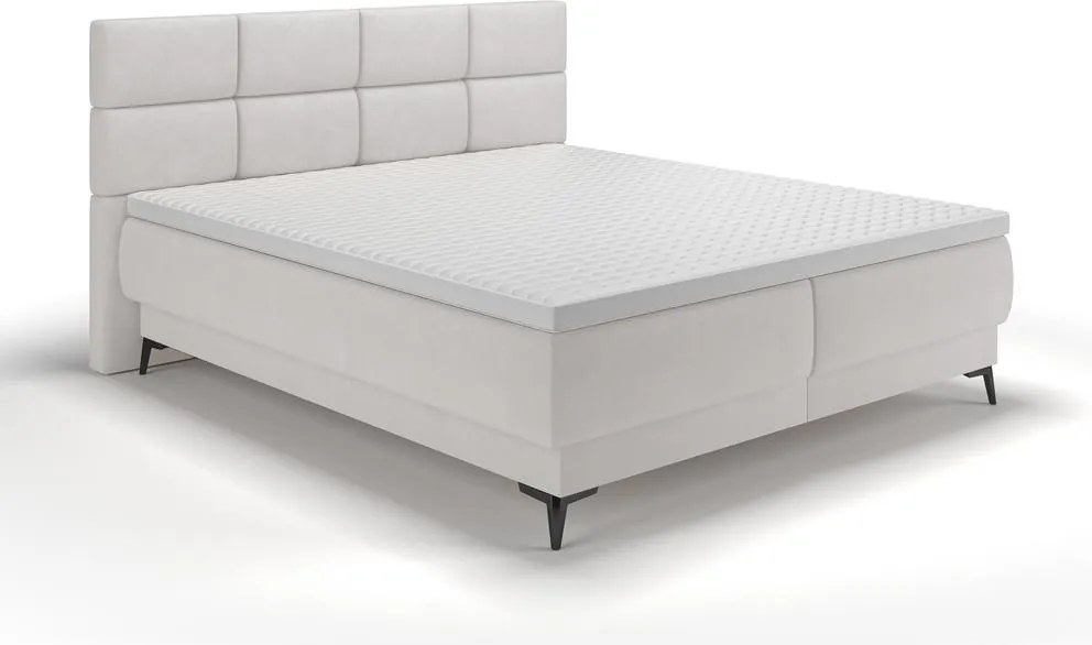 Manželská posteľ 140cm Riviera (rošt/matrac/úl. priestor) (sivá/čierna)