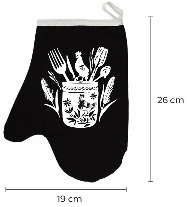 Kuchynská rukavica Village EMI, červená