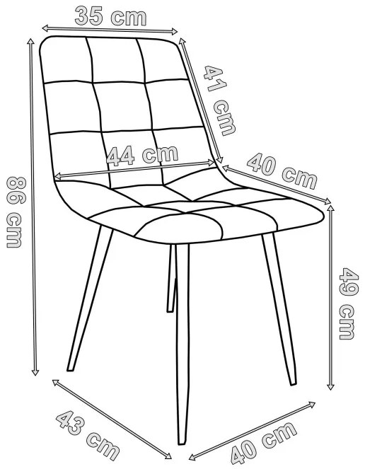 Jedálenská stolička DENVER boucle, čierna / béžová