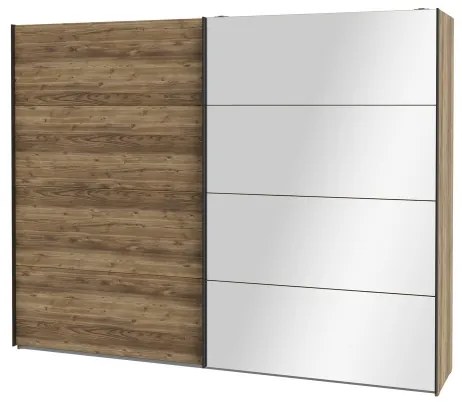 Šatníková skriňa so zrkadlom OREN 270x210 cm dub artisan
