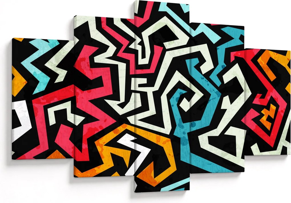 Obraz grafické abstrakcie (150x105 cm)