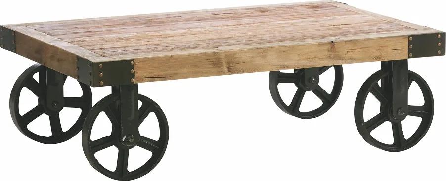 EJA konferenčný stolík INDUSTRIAL drevo kov 110x70x35