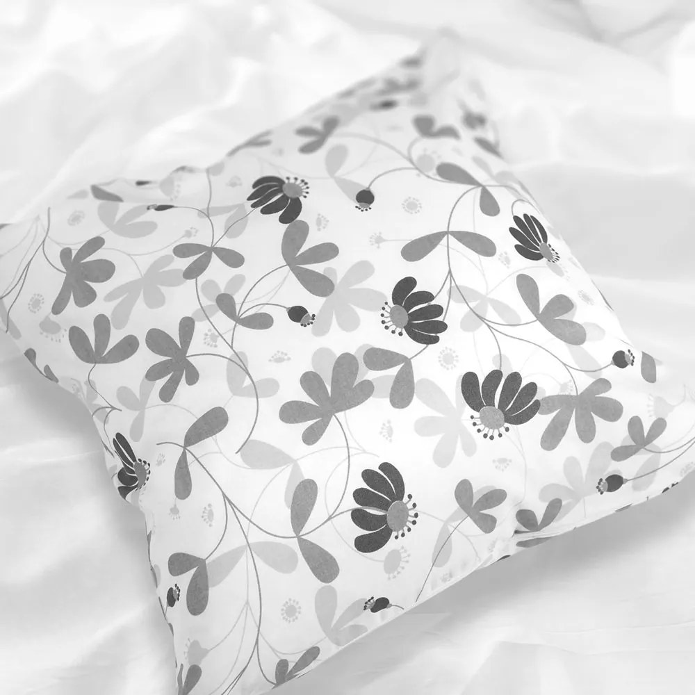 Polášek Bavlnená obliečka na vankúšik - Sivé srdiečka | 40 x 40 cm