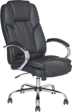 Kancelárske kreslo Vicenzo, čierna ekokoža, extra nosnosť%