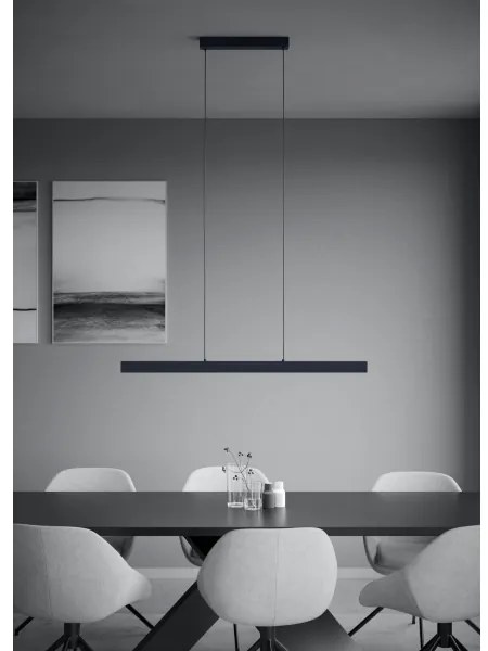 Eglo 390368 - LED Stmievateľný luster na lanku MONTEBUONO LED/20W/230V 3000K čierna