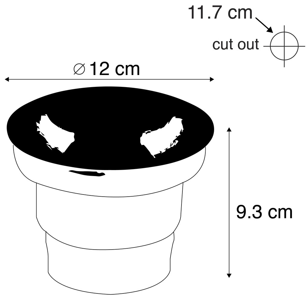 Sada 3 vonkajších zemných reflektorov čiernych vrátane LED IP67 - Ceci 2