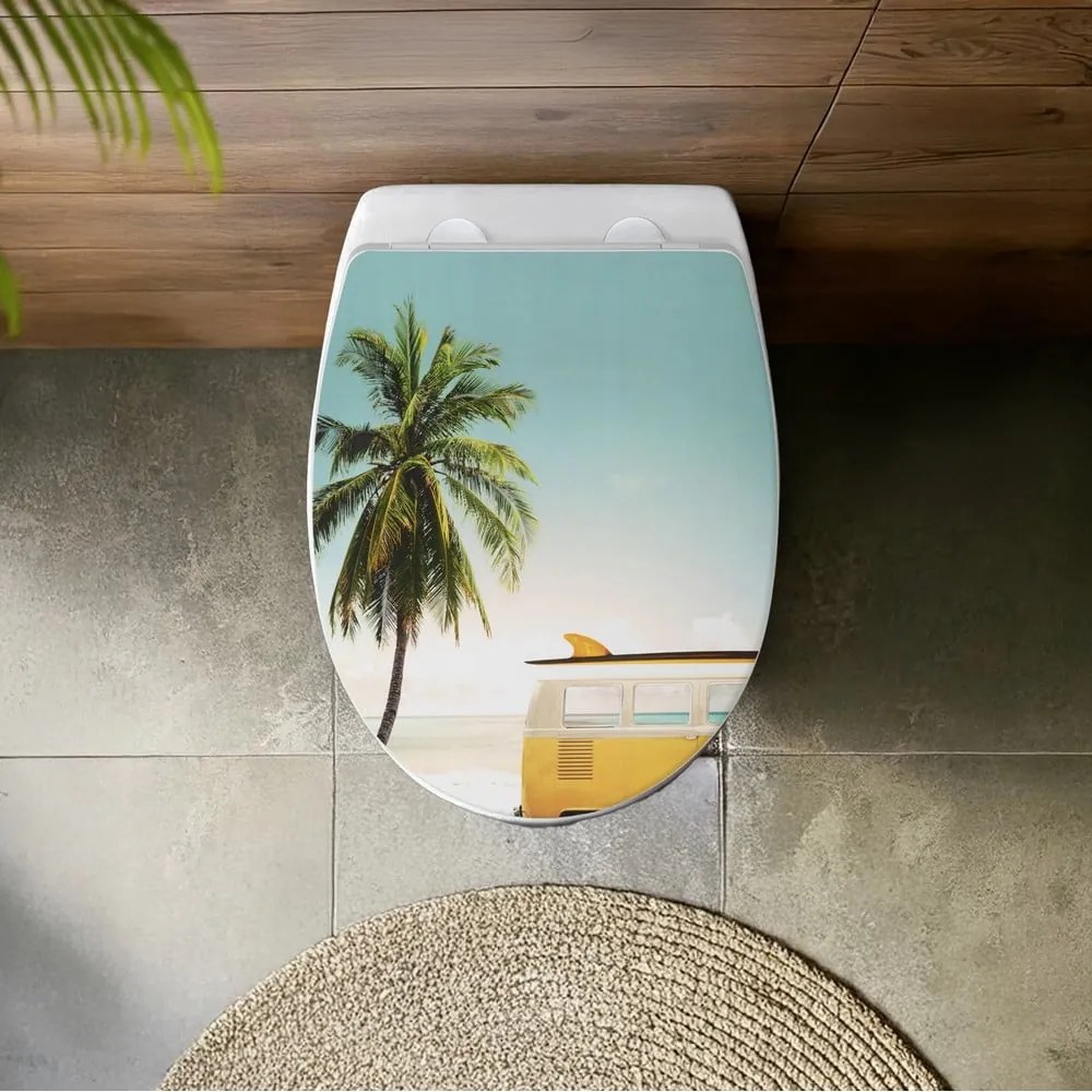 Záchodová doska s automatickým zatváraním 36,5 x 45 cm Corbara – Wenko