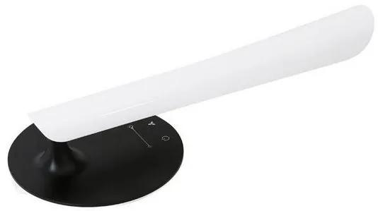 CHINATSU LED stmievateľná stolná lampa s USB portom, 8 W, denné svetlo - studená biela, čierna a biela