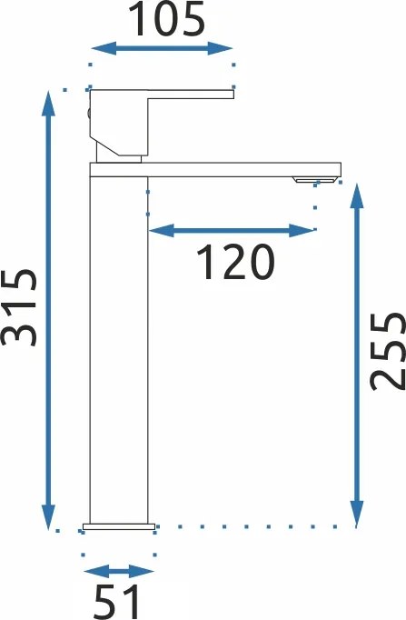 Rea Flip, vysoká umývadlová batéria, chróm lesklý, REA-B2006
