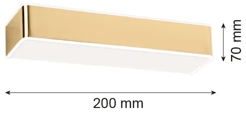 Argon 4147 - Nástenné svietidlo RODAN 1xE27/15W/230V zlatá